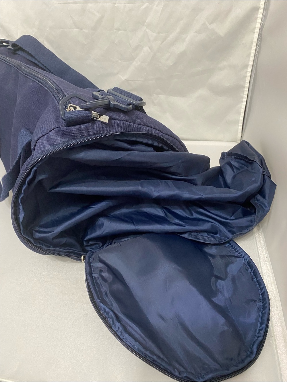 Polo by Ralph Lauren Navy Canvas Duffel with Multicolor POLO Patch - Picture 6 of 13